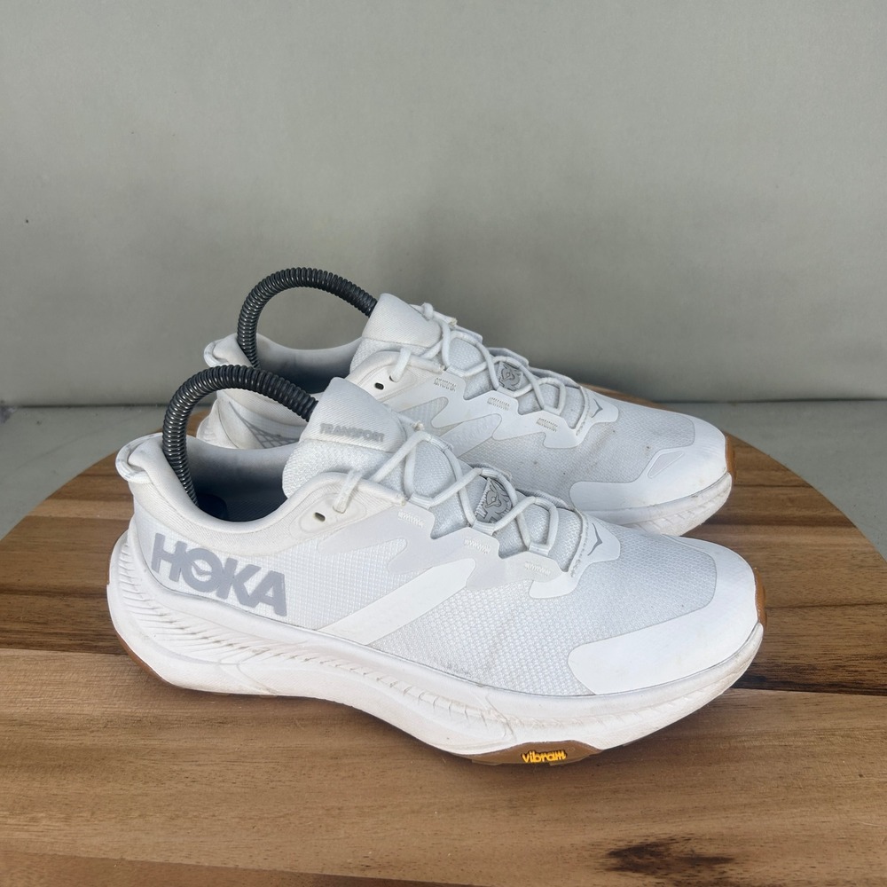 Hoka One One Transport White Womens Walking Shoes 1123154-WWWH Size 7B Cushion